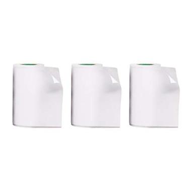 Imagem de KKmoon Rolo de papel térmico pegajoso de preservação duradoura de 10 anos 56 * 30 mm / 2,2 * 1,2 pol. Etiquetas adesivas adesivas em preto sem BPA para Peripage A6 / A8 / P6 Paperang P1 / P2 Pacote d