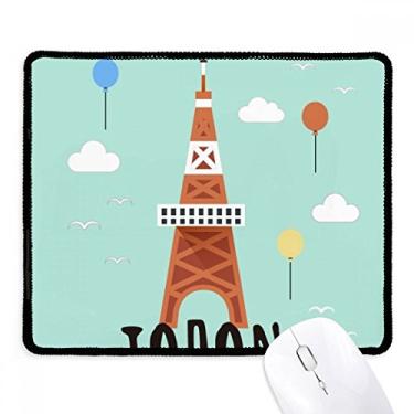 Imagem de Mousepad de viagem japonês local Tyoko Tower com borda costurada para jogos