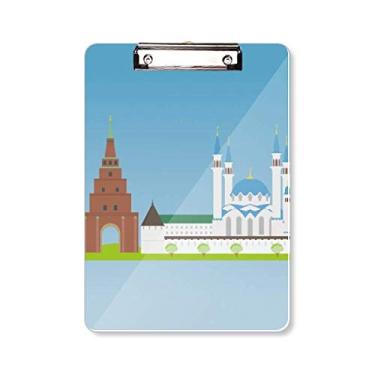 Imagem de Kazan Rússia Padrão de Símbolo Nacional Prancheta Pasta Bloco de Escrita Placa de Apoio A4