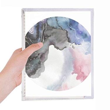 Imagem de Caderno de sombreamento de tinta aquarela abstrata com folhas soltas diário recarregável