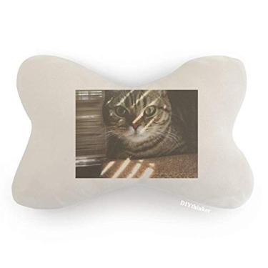 Imagem de DIYthinker Almofada de almofada para apoio de cabeça com desenho de rai de gato e decoração de carro