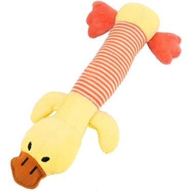 Imagem de JWCN Brinquedo vocal peluda para cães e animais de estimação, brinquedo molar de leito-patinho