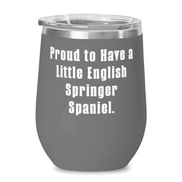 Imagem de Cão Springer Spaniel inglês para amantes de cães, orgulhoso de ter uma taça de vinho Epic English Springer Spaniel, copo de vinho de amigos