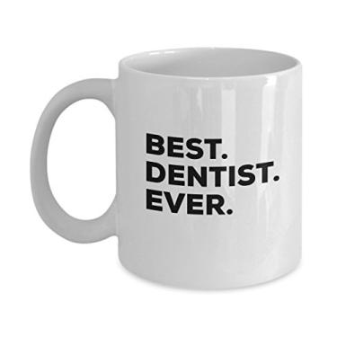 Imagem de Caneca de dentista – Melhor Dentist Ever – Presente divertido para aposentadoria ou aposentadoria – 1 – Presentes de dentista para mulheres, homens e crianças – Formatura para bolsa de presente