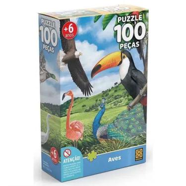 Imagem de Puzzle 100 Peças Aves 03925 - Grow
