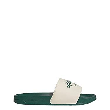 Imagem de adidas Chuveiro Adilette, Maravilha, branco/verde universitário/verde universitário, 11 Women/10 Men