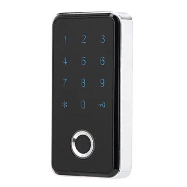 Imagem de Fechadura De Porta Digital Com Impressão Digital 32, Fechadura Automática De Entrada Sem Chave Inteligente, Fechaduras Biométricas Eletrônicas Com Prompt De Som Para Empresas, Escolas(Prata)