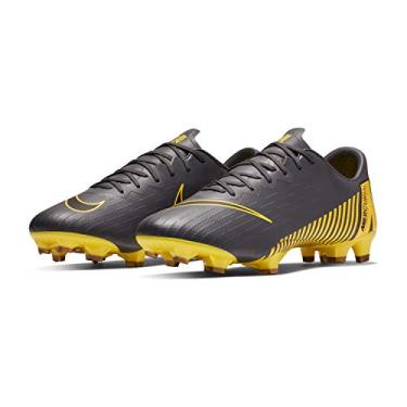 Imagem de Nike Mercurial Vapor 12 Pro FG Dark Grey Opti Yellow Soccer Shoes (Numeric_5_Point_5)