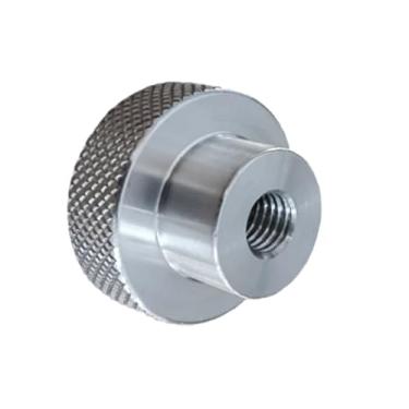 Imagem de CHANCS Volante de mão mini de liga de alumínio 22 mm rosca OD M4 Volante de mão para torno de fresadora