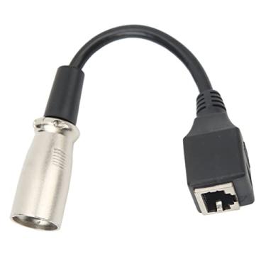Imagem de Cabo Adaptador XLR de 3 Pinos para RJ45 Fêmea, Capa de Borracha, Cabo de Extensão de Conector de Rede XLR Macho para RJ45, 5,9 pol., Transmissão de Sinal Estável, Fácil de Usar,