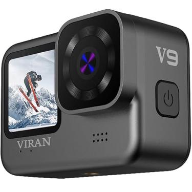 Imagem de Câmera de ação V9 Wifi Filmadora Sport 4k 60fps 20p Mergulho Moto Bike Surf Prova D'água IP68 Duas Telas
