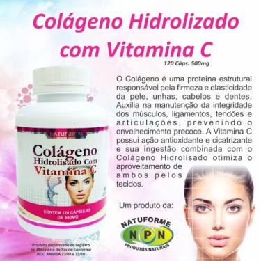 Imagem de Colágeno Hidrolizado Com Vitamina C 3 Frascos X120 Caps - Natuforme