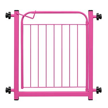 Imagem de Portão Portãozinho 69cm Pet Portátil Dobrável Rosa