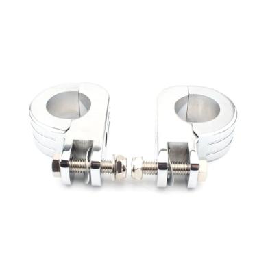 Imagem de FINMOKAL 1,5" 38mm Rodovia Crash Bar Mount Peg Braçadeiras para Harley 1-1/2" Proteção do Motor