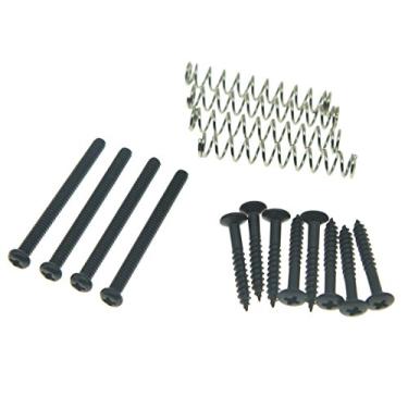 Imagem de Dopro Imperial/EUA Rosca Humbucker Pickup Anel Humbucker Altura Parafusos Captador Surround Frame Parafusos Molas para GB/EMG/Seymour Duncan/Dimarzio Preto