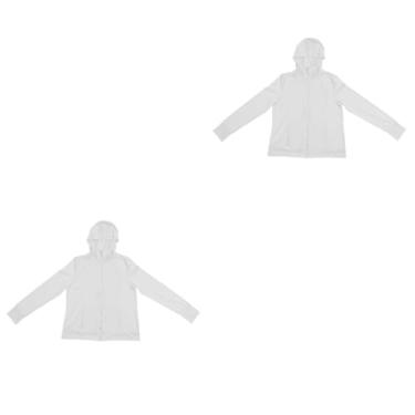 Imagem de LIOOBO 2 Peças roupas de proteção solar camisas upf 50 jaqueta cinza casacos Roupas de exercício físico roupas de seda de gelo roupa de proteção solar feminina verão roupa de esporte
