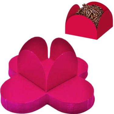 Imagem de Forminhas 4 Pétalas Para Doces Finos Brigadeiros Festas Aniversários Casamentos Chás de Bebê N7 17 Cores (500, Pink)