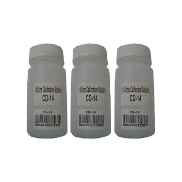 Imagem de Kit 3 Solução Calibração Cd-14 1,413Ms Utilizada Condutivímetro Digital Cd-840/850/860 Cdr-870 100Ml Instrutherm