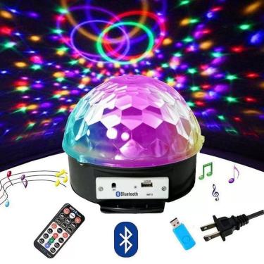 Imagem de Globo Bola LED Colorido Toca Música Bluetooth + Pen Drive