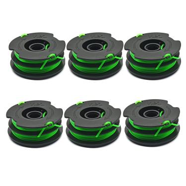 Imagem de WETOOLPLUS Carretel de alimentação automático AFS de linha dupla de substituição 0,2 cm x 9 m para cortador de grama elétrico GH1000/aparador de grama, compatível com Black Decker DF-080, pacote com 6