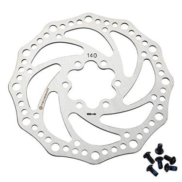 Imagem de Rotor de freio de disco de bicicleta Teyssor 140 mm 160 mm 180 mm 203 mm com 6 parafusos adequados para bicicleta de estrada Mountain Bike BMX MTB, 140MM