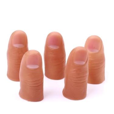 Imagem de MOMOMAGE 10 Pcs Hard Thumb Tip Finger Fake Magic Tricks Close up Magic Appear Vanish Magic Fake Finger Trick Prop Accessories for Magicians