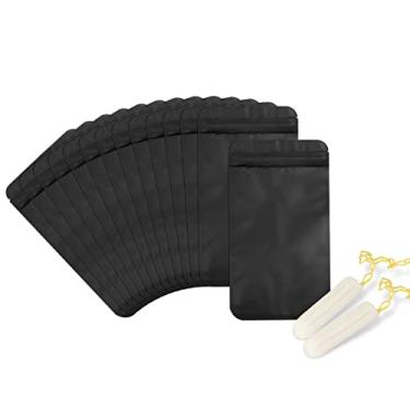 Imagem de Etenpo Sacos de eliminação de tampões, conjunto de 100 sacos de eliminação sanitária, odor de bloco fechado, à prova d'água e à prova de vazamento, pequeno e fácil de transportar, absorvente interno