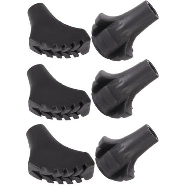 Imagem de HAPLUSTAR Conjunto de pontas de bastões de trekking – substituição de pés protetores de pontas de bengala de borracha para caminhada – 11 mm de diâmetro