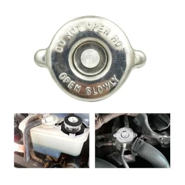 Imagem de GKmow Pack-1 Tampa do radiador, tampa de vedação do motor de aço inoxidável, substituição de equipamento original de 16 PSI, conjunto de capa de radiador durável, peça automotiva, compatível com Dodge, Jeep (prata)