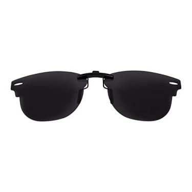 Imagem de Óculos de sol polarizados CLIP-ON para Ray-Ban CLUBMASTER RB5154 49X21 para homens e mulheres proteção UV, Preto, Standard