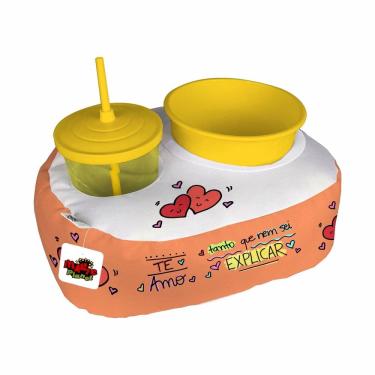 Imagem de Almofada Kit Pipoca Cinema 1 Copo Canudo Balde Namorados Te Amo Tanto Que Não Sei Explicar