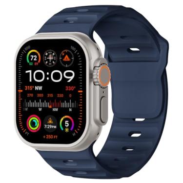 Imagem de Pulseiras esportivas compatíveis com Apple Watch Ultra 3/2 de 49 mm, 46 mm, 45 mm, 44 mm e 42 mm, para Apple Watch Series 11, 10, 9, 8, 7, 6, 5, 4 3 SE, Ultra, cinza escuro