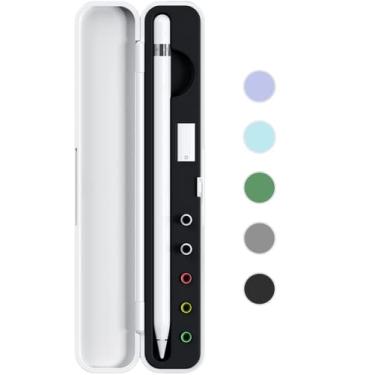 Imagem de Estojo de transporte para Apple Pencil 2ª geração e 1ª geração - Caixa de armazenamento com tampa - Capa protetora para caneta para iPad Pencil - Acessórios de suporte - Absorção de choque (preto)