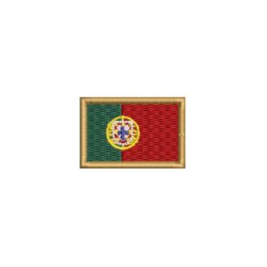Imagem de BP0071-031 Bandeira Portugal Patch Bordado 3,8×2,5cm (D-Arquivo Matriz para bordar.)