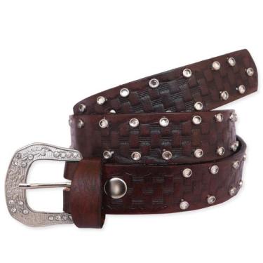 Imagem de Cinto Strass Country Cowgirl Infantil Feminino Criança - DRC, Marrom, 