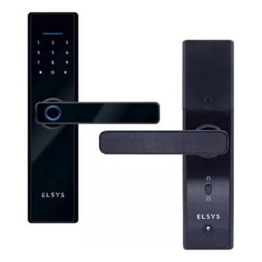 Imagem de Fechadura Digital Elsys - Preta - Com Biometria E Senha