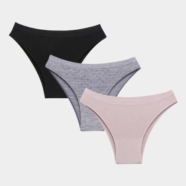 Imagem de Kit 3 Calcinhas Trifil Biquini Poliamida - 1087 - 121, P, Sortidas