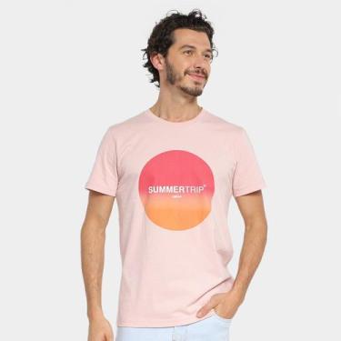 Imagem de Camiseta Colcci Estampada Masculina, Rosa, M