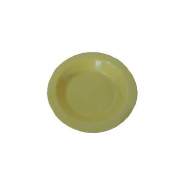 Imagem de Prato Plástico Merenda Escolar Amarelo 21 cm - 100 Pçs - MMT