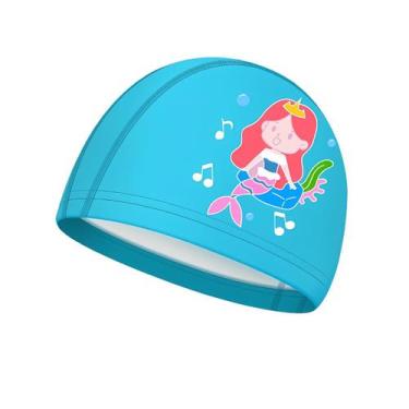 Imagem de Touca De Natação Infantil Profissional Sereia - Hero Band, Sereia azul