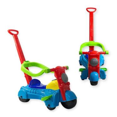 Imagem de Moto Andador Baby Infantil Brinquedo com Haste para Melhor Desenvolvim
