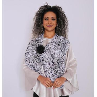 Imagem de Mini Beca Prata + Lenço LE 76 - Debora becas, Prata, Unico