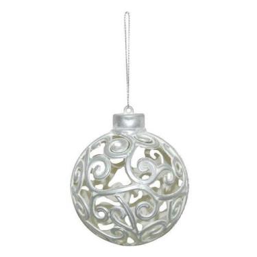 Imagem de Enfeite De Natal Bola Pratapequena P Arvore/Mesa/Porta 08Cm - Zona Liv