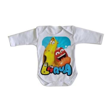 Imagem de body nenê criança roupa bebê manga longa Larvas engraçadas - Empório D