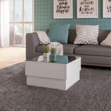 Imagem de Mesa De Centro Com o Tampo Espelhado Artely Parati Cor Branca