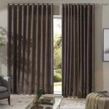 Imagem de Cortina Ganache Renda Com Forro Sala Quarto 3,00Larg X1,80Alt - Interl