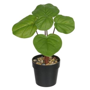 Imagem de Pilea toque real permanente c/ pote x5 verde 24cm florarte - Flor Arte