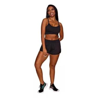 Imagem de Conjunto Fitness Feminino Shorts Duplo + Top Reforçado - Bella fitness