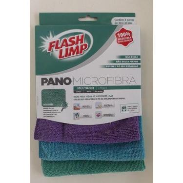 Imagem de Pano multiuso em microfibra 30x30 flashlimp