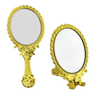 Imagem de 10x Espelhos De Mão Dobrável Dourado Para Festa - PL